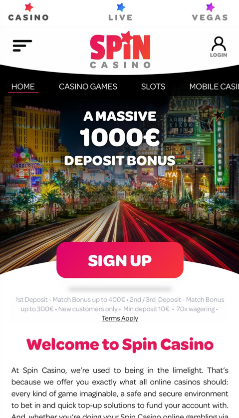 Spin Casino Login