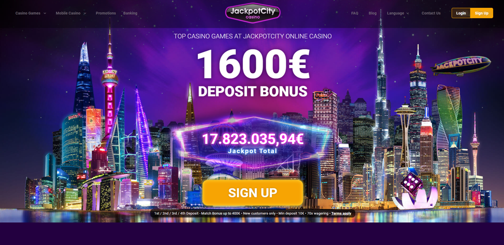 Jackpot City Casino Login