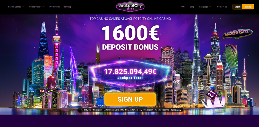 Jackpot City Casino Login