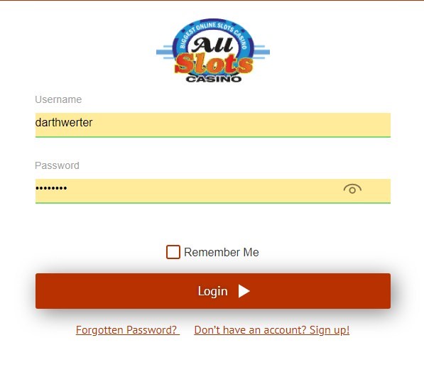 All Slots Casino Sign In