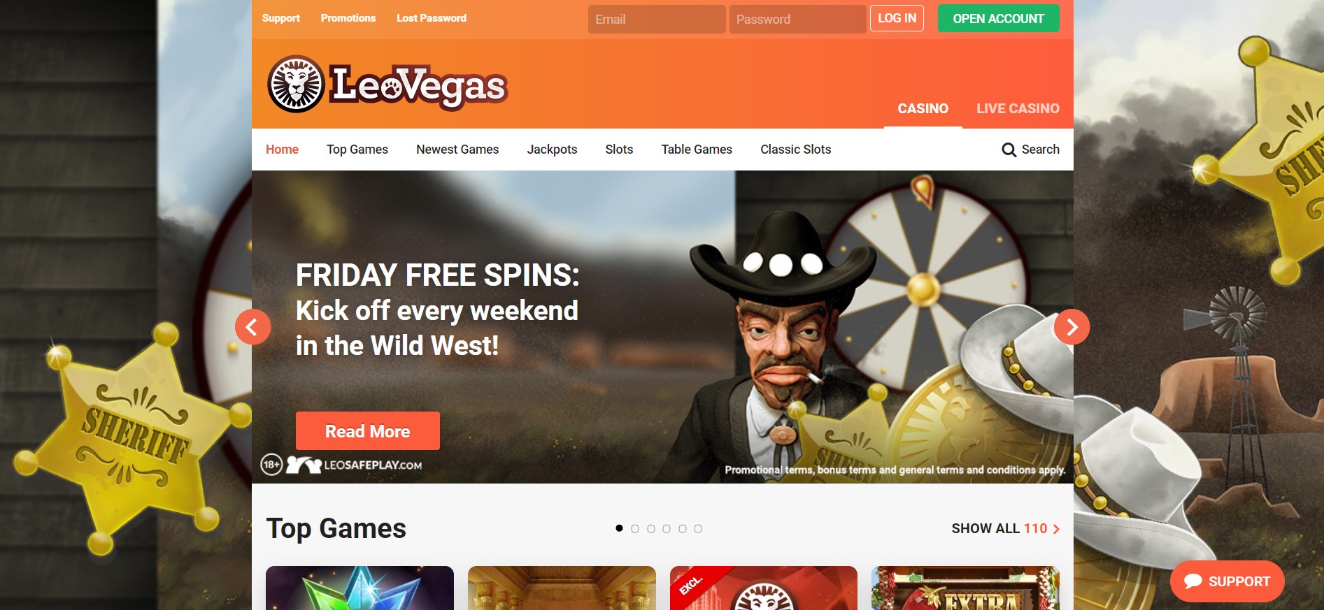 LeoVegas Casino login