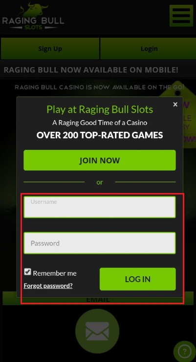 Raging Bull Casino mobile