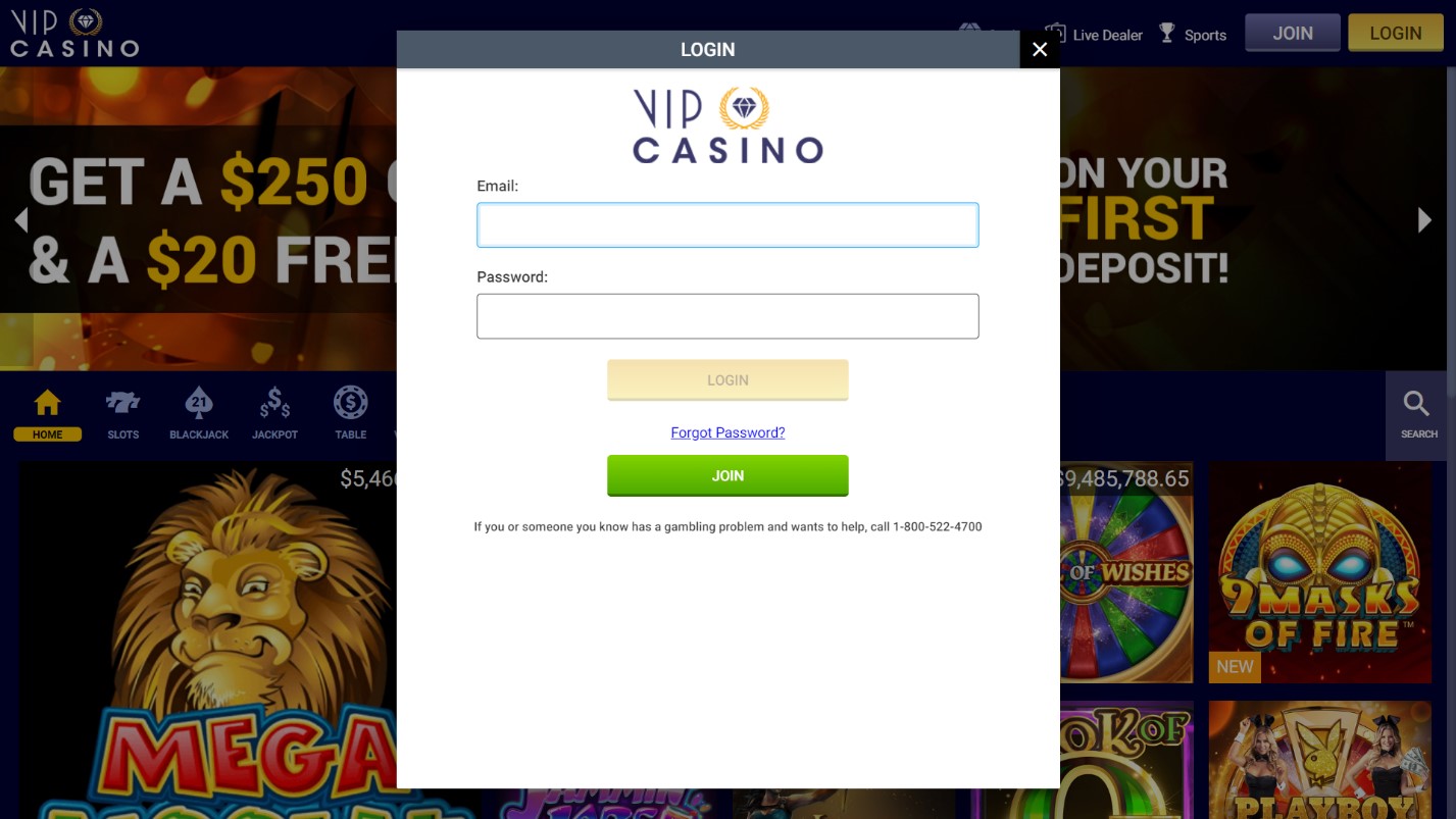 Vip Casino Login