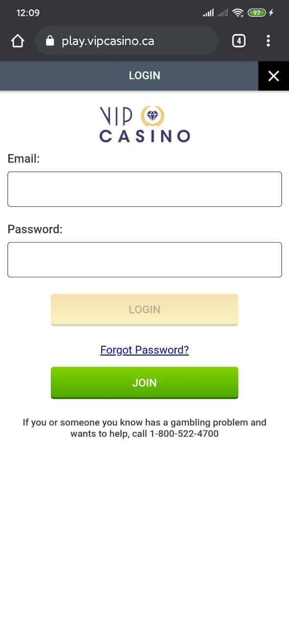 vip casino password