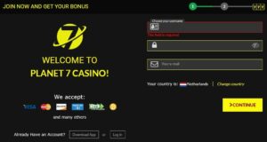 Planet 7 Casino Login