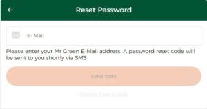 Mr Green Casino Password Recovery