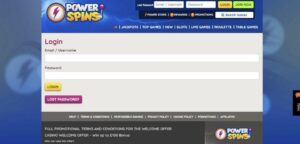 Power Spins Casino Login