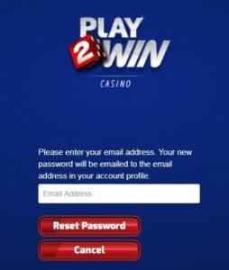 Play2Win Casino Password Recovery