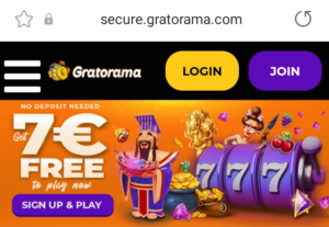 gratorama casino mobile login