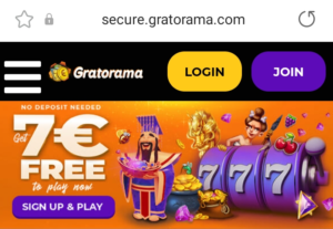 login seluler kasino gratorama